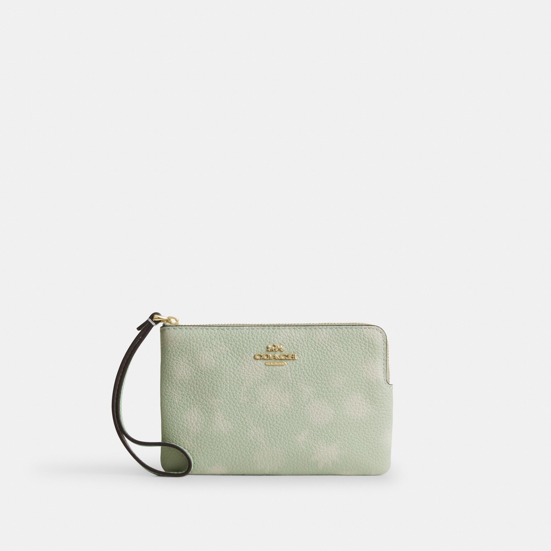 Corner Zip Wristlet With Floral Print de Coach